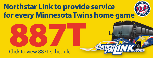 887 T homepage Northstar Link to serve all MN Twins home games. Click for 887T schedule.