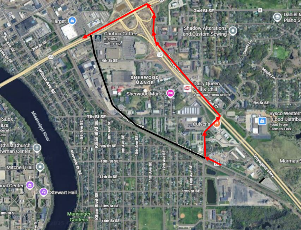 Beginning Wednesday June 25, 2025 at 500am, Route 887 inbound will be on detour due to a road closure. From Lincoln Ave SE and 15th Ave SE, right on 15th Ave SE, left HWY 10 WB, left HWY 23 WB, resume route. Weather permitting this detour will last until late October 2025.